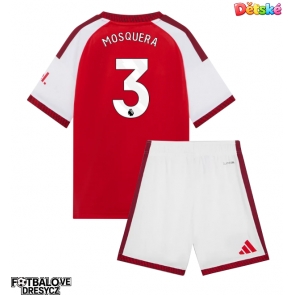 Arsenal Cristhian Mosquera #3 Dětské Domácí dres komplet 2026-27 Krátký Rukáv (+ trenýrky)